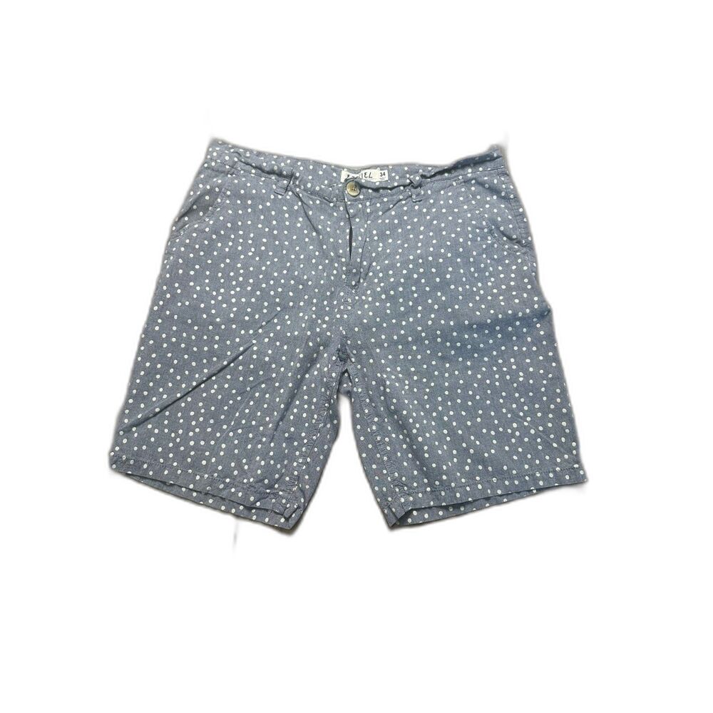 Ezekiel Men's 34 Blue White Polk-a-dot Casual Shorts Nautical Coastal Beach